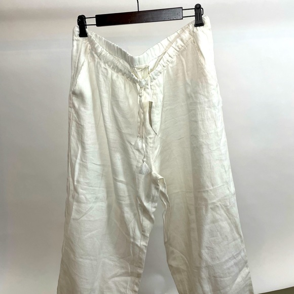 WHITE LINEN PANT - Picture 1 of 3